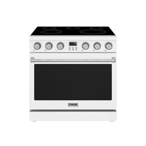 Thor Kitchen 36-Inch White Electric Range (ARE36W) – front side closed