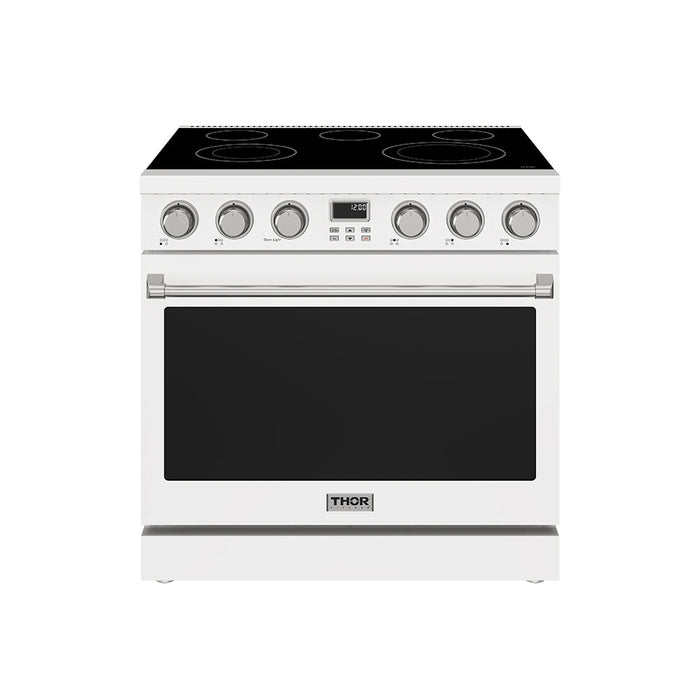 Thor Kitchen 36-Inch White Electric Range (ARE36W) – front side closed