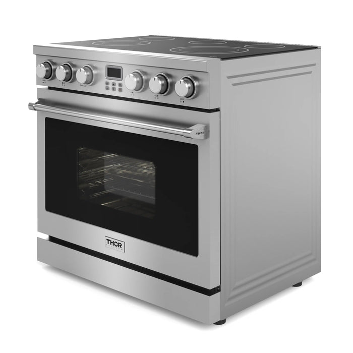 Thor Kitchen 36-Inch Electric Range with 6.0 cu. ft. Convection Oven in Stainless Steel (ARE36) Thor Kitchen