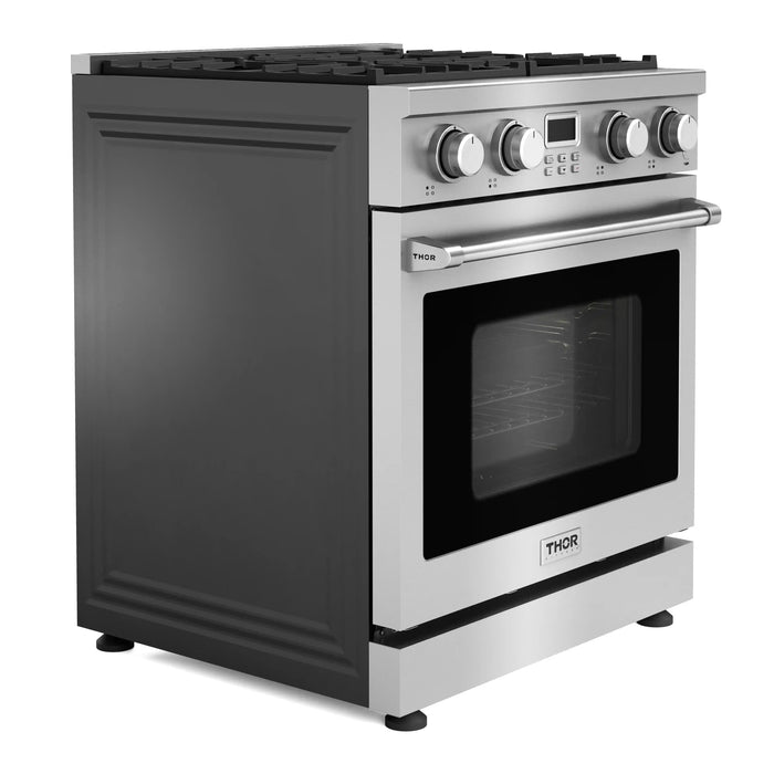 Thor Kitchen 30-Inch Gas Range with 4.8 cu. ft. Convection Oven in Stainless Steel (ARG30) Thor Kitchen