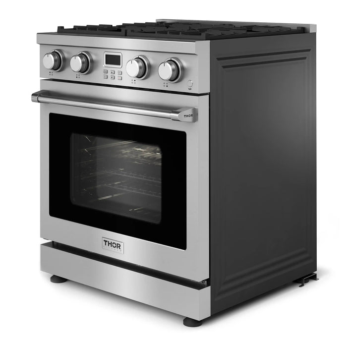 Thor Kitchen 30-Inch Gas Range with 4.8 cu. ft. Convection Oven in Stainless Steel (ARG30) Thor Kitchen