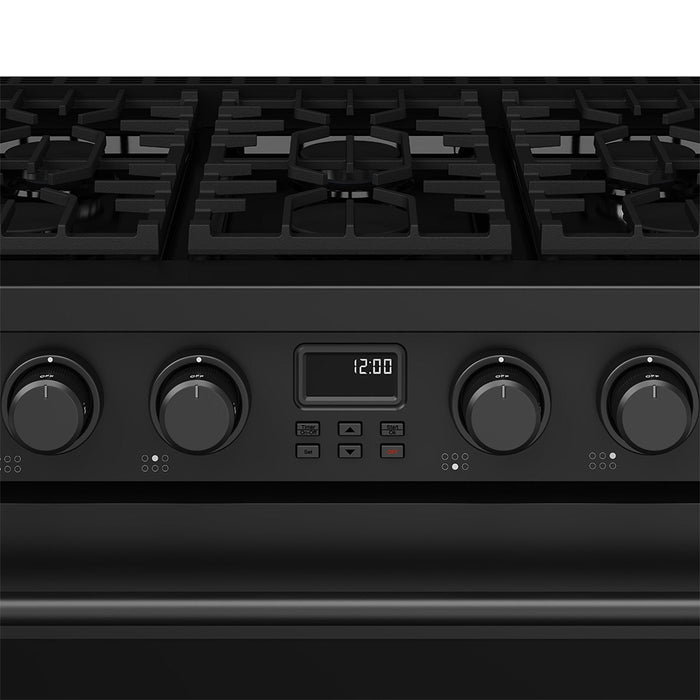 Thor Kitchen 36-Inch Matte Black Gas Range (ARG36B) – close-up