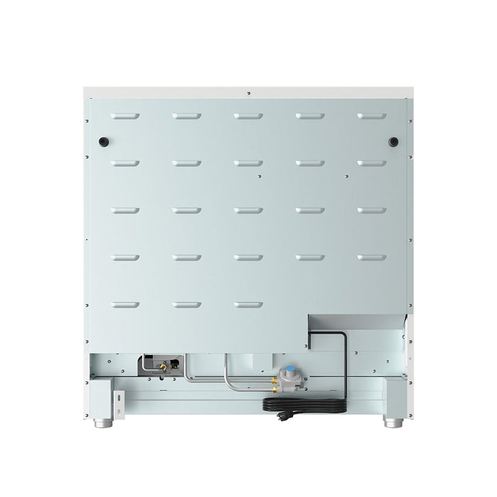 Thor Kitchen 36-Inch White Gas Range (ARG36W) – back side