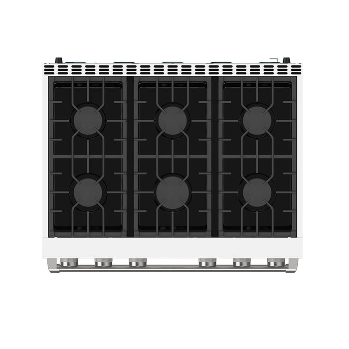 Thor Kitchen 36-Inch White Gas Range (ARG36W) – top 2