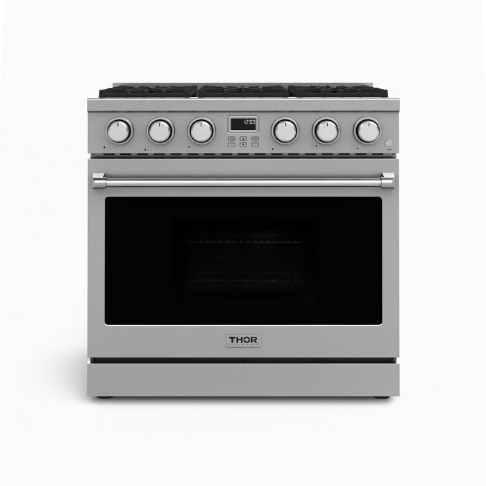 Thor Kitchen 36" Contemporary Professional Propane Gas Range, ARG36LP Thor Kitchen