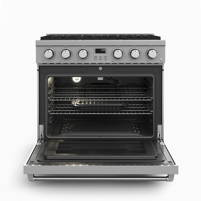 Thor Kitchen 36" Contemporary Professional Propane Gas Range, ARG36LP Thor Kitchen