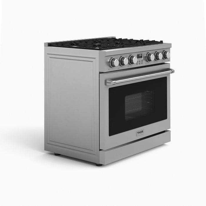 Thor Kitchen 36" Contemporary Professional Propane Gas Range, ARG36LP Thor Kitchen