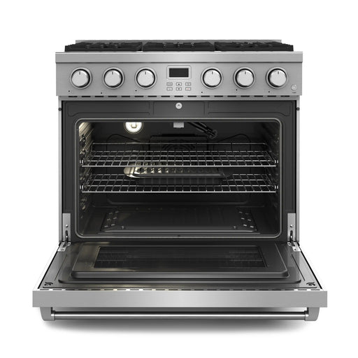 Thor Kitchen 36-Inch Gas Range with 6 Burners, 6.0 cu. ft. Convection Oven in Stainless Steel (ARG36) Thor Kitchen