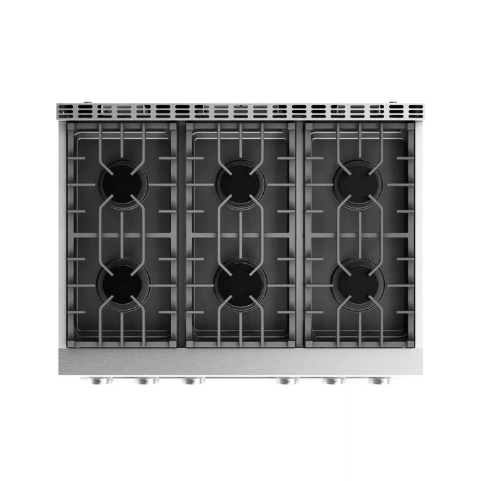 Thor Kitchen 36-Inch Gas Range with 6 Burners, 6.0 cu. ft. Convection Oven in Stainless Steel (ARG36) Thor Kitchen