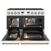 Thor Kitchen 48-Inch White and Bronze Gas Range (ARG48W-BRZ) – front side open