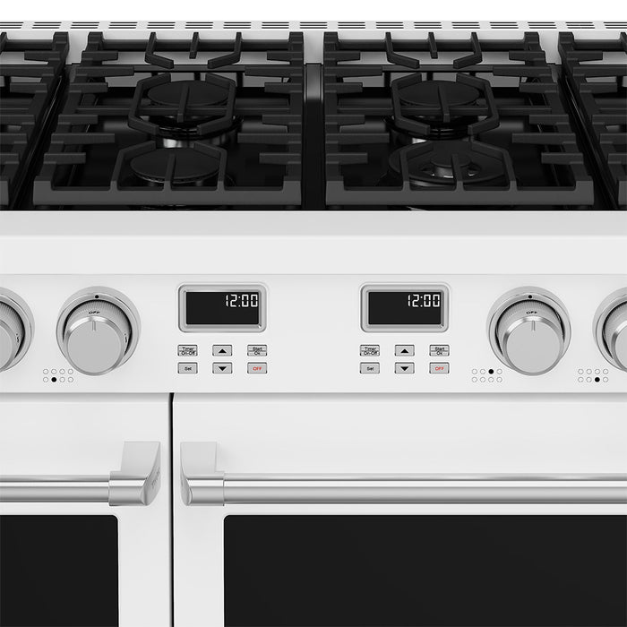 Thor Kitchen 48-Inch White Gas Range (ARG48W) – close-up control panel