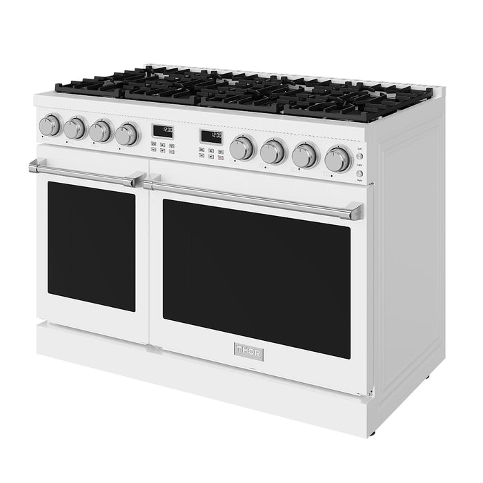Thor Kitchen 48-Inch White Gas Range (ARG48W) – front right side closed