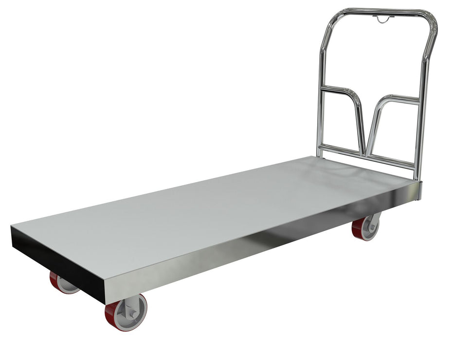 Vestil ASD-2460 Aluminum Sheet Deck Platform Truck 64-5/8 in. x 24 in. x 37-1/8 in. 3,600 lb. Capacity Silver