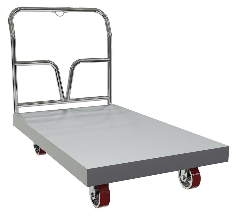 Vestil ASD-3048 Aluminum Sheet Deck Platform Truck 52-5/8 in. x 30 in. x 37-1/8 in. 3,600 lb. Capacity Silver