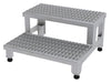 Vestil ASP-24-SS Stainless Steel Adjustable Step Mate Stand 2 Step 22-7/8 in. x 23-3/4 in. x 15-1/4 in. 500 lb. Capacity Silv