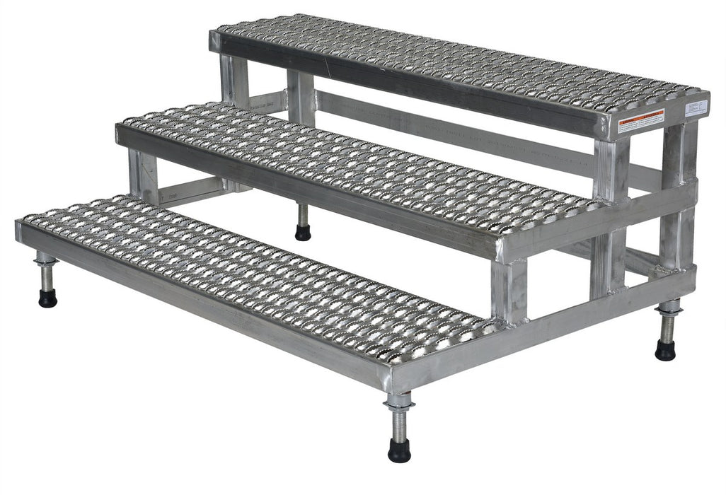 Vestil ASP-48-3-SS Stainless Steel Adjustable Step Mate Stand 3 Step 33-7/8 in. x 47-3/4 in. x 22-1/4 in. 500 lb. Capacity Si
