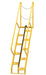 Vestil ATS-6-56 Steel Alternate Tread Stair 56 Degrees 57-1/2 in. x 23-1/2 in. x 114-1/4 in. 350 lb. Capacity Yellow