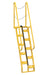 Vestil ATS-6-68 Steel Alternate Tread Stair 68 Degrees 39-1/2 in. x 23-1/2 in. x 113-3/4 in. 350 lb. Capacity Yellow