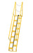 Vestil ATS-8-56 Steel Alternate Tread Stair 56 Degrees 73-1/2 in. x 23-1/2 in. x 138-1/4 in. 350 lb. Capacity Yellow