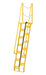 Vestil ATS-8-68 Steel Alternate Tread Stair 68 Degrees 49-3/4 in. x 23-1/2 in. x 137-3/4 in. 350 lb. Capacity Yellow