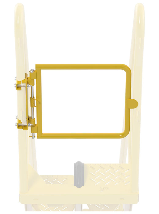 Vestil ATS-SCG steel alternating tread step self-closing gate steel yellow - view 2