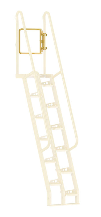 Vestil ATS-SCG steel alternating tread step self-closing gate steel yellow - view 4