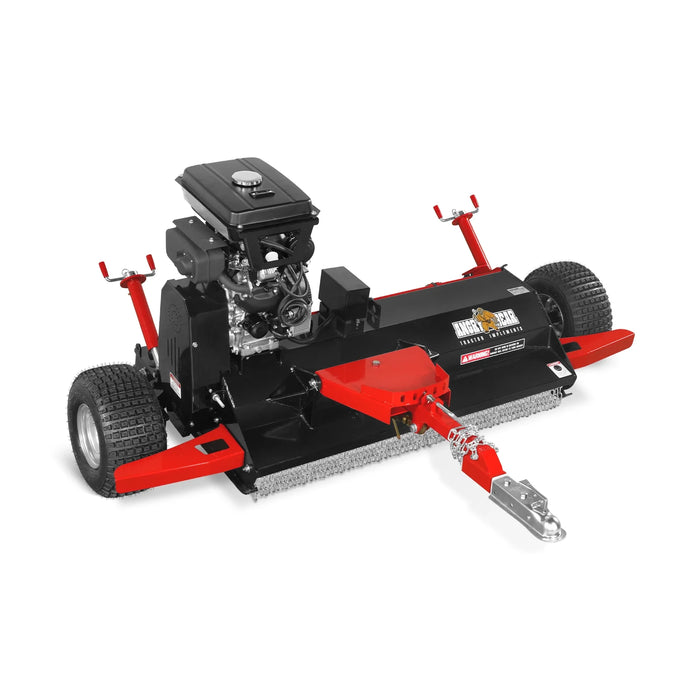 MechMaxx 55" Tow-Behind ATV Offset Flail Mower, 23HP 679cc E-start Gas — angle view