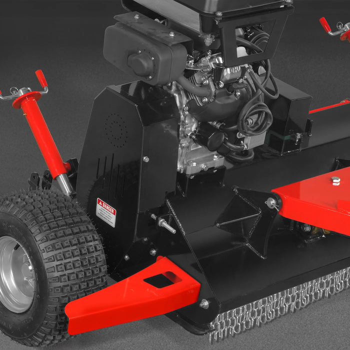 MechMaxx 55" Tow-Behind ATV Offset Flail Mower, 23HP 679cc E-start Gas — detail view