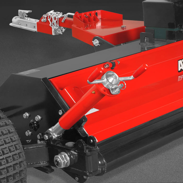 MechMaxx 55" Tow-Behind ATV Offset Flail Mower, 23HP 679cc E-start Gas — dimensions diagram
