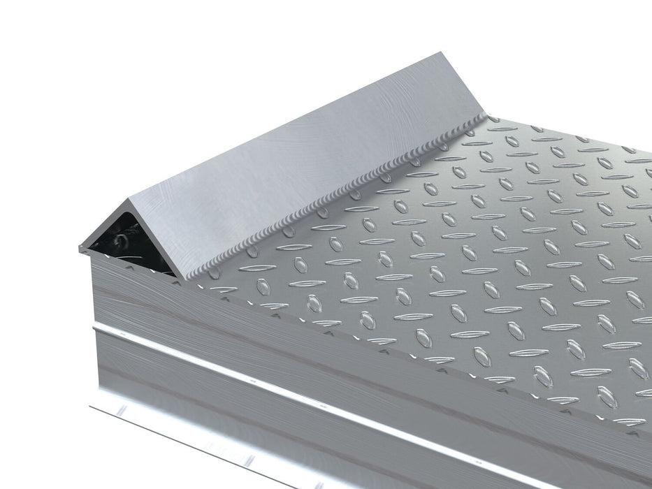 Vestil ATWR-ROG-18-12-72 Aluminum Tread Plate Wheel Riser with Roll Off Guard 72 in. x 18 in. x 14-1/16 in. 30,000 lb. Capaci