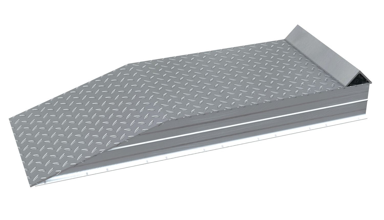 Vestil ATWR-ROG-18-6-60 aluminum tread plate wheel riser with roll off guard - view 2