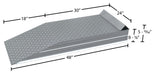 Vestil ATWR-ROG-24-6-48 aluminum tread plate wheel riser with roll off guard dimensions diagram