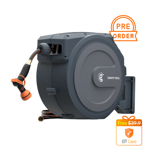 Giraffe Tools US Retractable Garden Hose Reel-1/2in-100ft