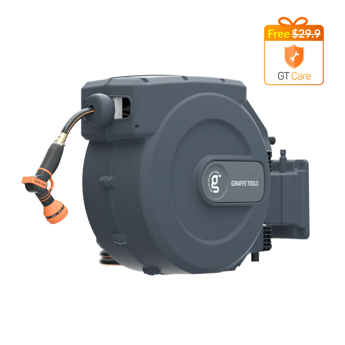 Giraffe Tools US Retractable Garden Hose Reel-1/2in-155ft