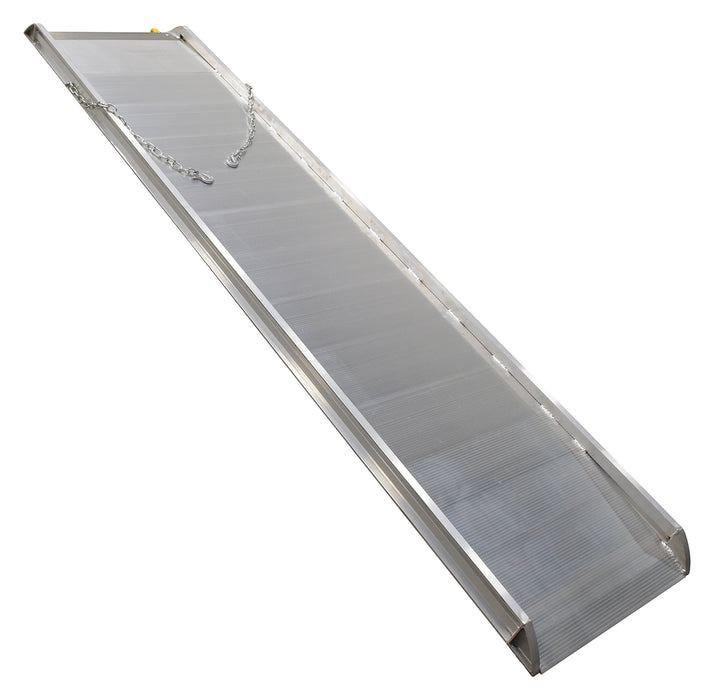 Vestil AWR-28-10B Aluminum Wheel Walk Ramp Steel Hook Style 123-1/16 in. x 28 in. 2,200 lb. Capacity Silver