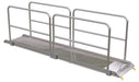 Vestil AWR-28-12B-HR Aluminum Wheel Walk Ramp Steel Hook Style with Handrails 146-15/16 in. x 28 in. 1,900 lb. Capacity Silve