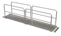 Vestil AWR-28-14A-HR Aluminum Wheel Walk Ramp Overlapping Style with Handrails 168 in. x 28 in. 1,600 lb. Capacity Silver