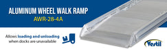 Vestil AWR-28-4A aluminum wheel walk ramp overlapping style feature overview 2
