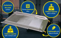 Vestil AWR-28-4B aluminum wheel walk ramp steel hook style feature overview 2