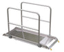 Vestil AWR-28-6B-HR Aluminum Wheel Walk Ramp Steel Hook Style with Handrails 75-7/16 in. x 28 in. 3,000 lb. Capacity Silver
