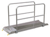 Vestil AWR-28-7B-HR Aluminum Wheel Walk Ramp Steel Hook Style with Handrails 87-5/16 in. x 28 in. 2,800 lb. Capacity Silver
