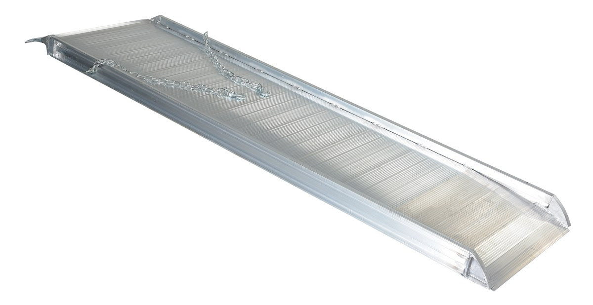 Vestil AWR-28-8A Aluminum Wheel Walk Ramp Overlapping Style 96 in. x 28 in. 2,500 lb. Capacity Silver