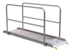 Vestil AWR-28-8B-HR Aluminum Wheel Walk Ramp Steel Hook Style with Handrails 99-1/4 in. x 28 in. 2,500 lb. Capacity Silver