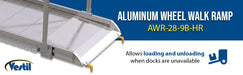 Vestil AWR-28-9B-HR aluminum wheel walk ramp steel hook style with handrails feature overview 3
