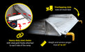 Vestil AWR-28-9B-HR aluminum wheel walk ramp steel hook style with handrails feature overview 2