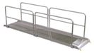 Vestil AWR-38-12B-HR Aluminum Wheel Walk Ramp Steel Hook Style with Handrails 146-5/16 in. x 38 in. 1,900 lb. Capacity Silver