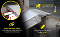 Vestil AWR-38-16A-HR aluminum wheel walk ramp overlapping style with handrails feature overview 2