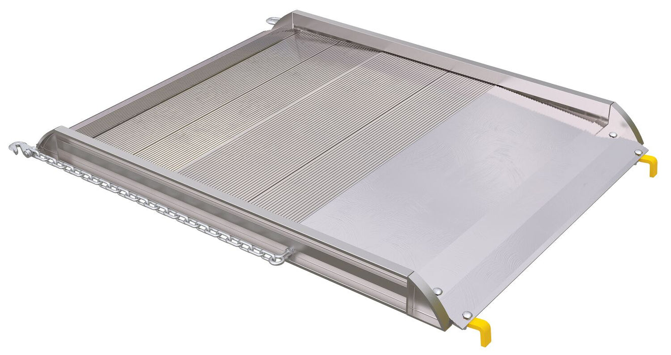 Vestil AWR-38-4B Aluminum Wheel Walk Ramp Steel Hook Style 52 in. x 38 in. 3,000 lb. Capacity Silver