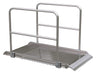 Vestil AWR-38-6A-HR Aluminum Wheel Walk Ramp Overlapping Style with Handrails 72 in. x 38 in. 2,800 lb. Capacity Silver