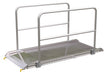 Vestil AWR-38-7B-HR Aluminum Wheel Walk Ramp Steel Hook Style with Handrails 87-5/16 in. x 38 in. 3,000 lb. Capacity Silver